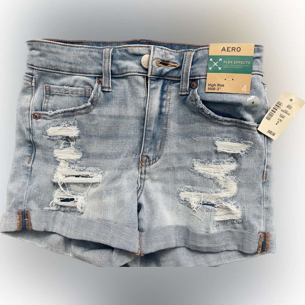 3 pairs of Aero shorts 2,4,4. One NWT. 2 NWOT.